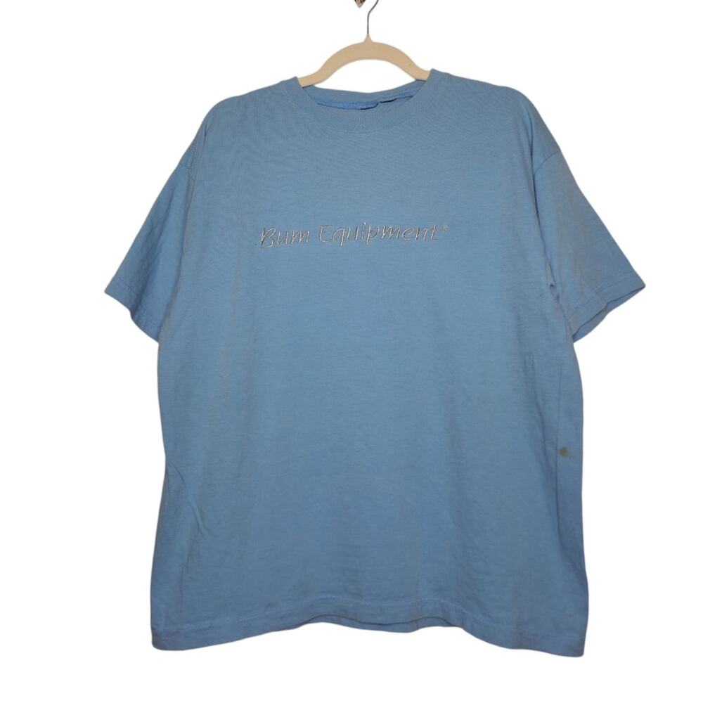 Vintage Bum Equipment 90s Baby Blue Embroidered Shirt Mom Streetwear